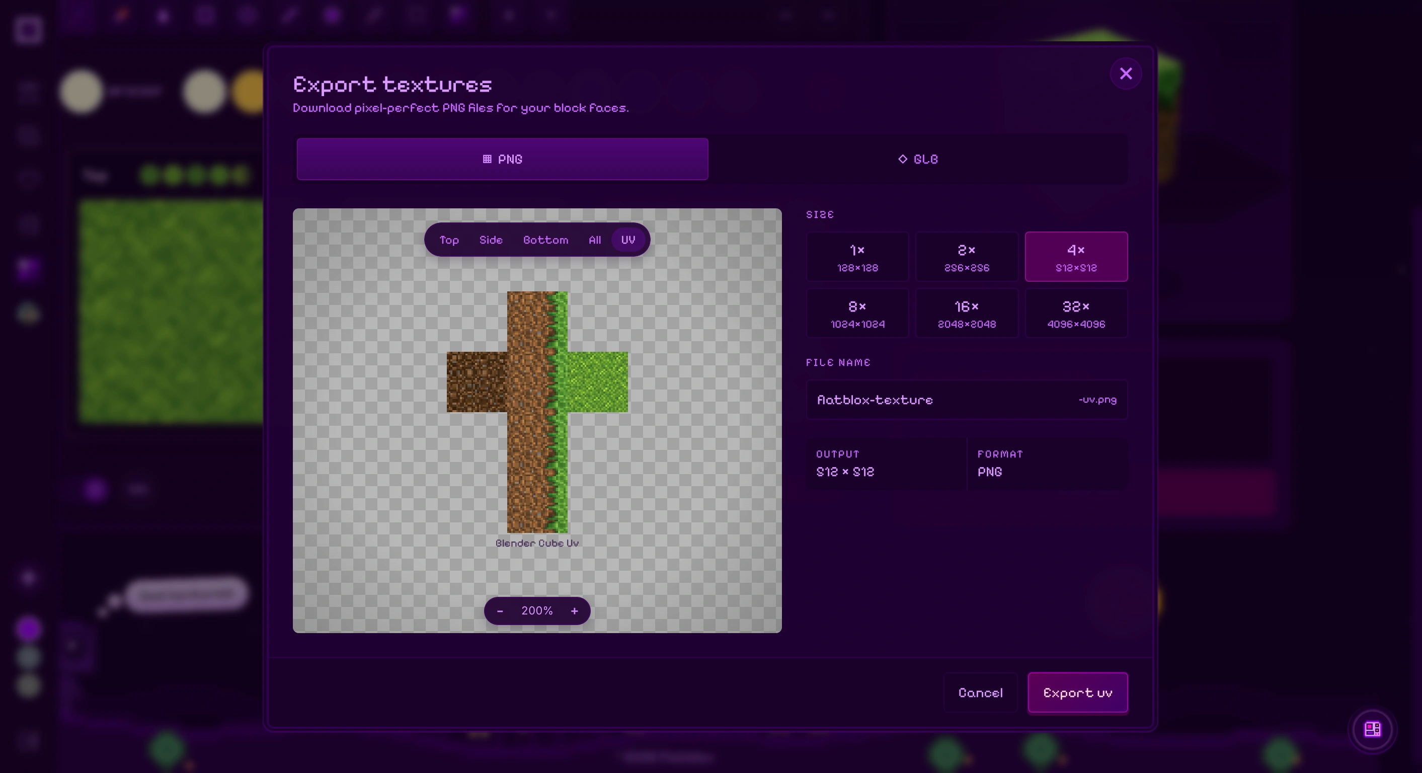 Exporting textures and Blender-ready UV maps
