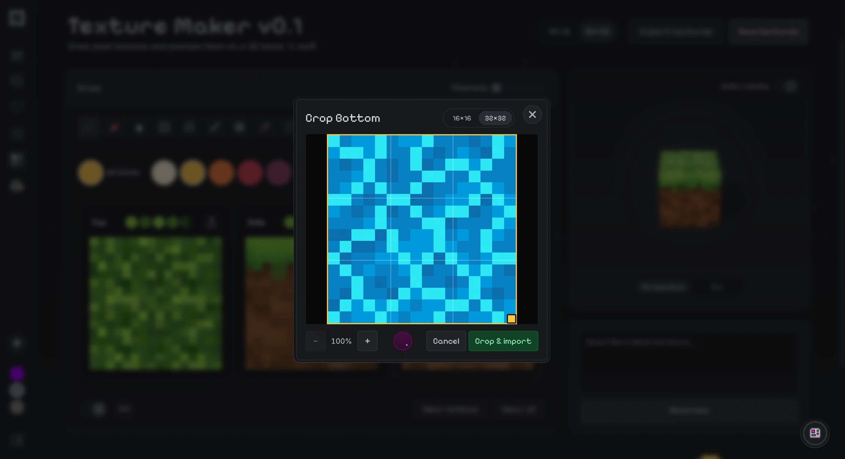 Importing and cropping a texture